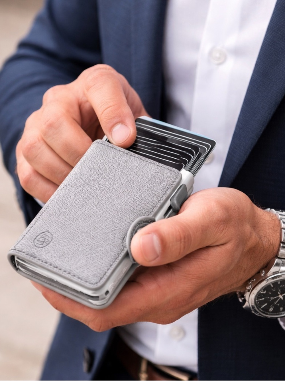 Conceal Plus Silver Card BlocR Slim Wallet